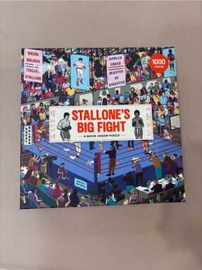 Stallone's Big Fight Movie Jigsaw Puzzle - Colorful Arena Illustration